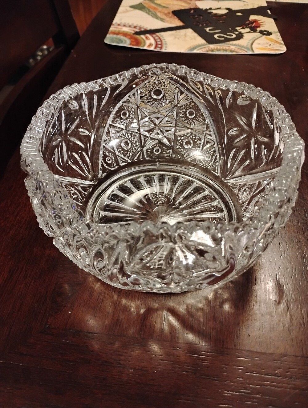 L.E.Smith Americian heritage pressed glass bowl